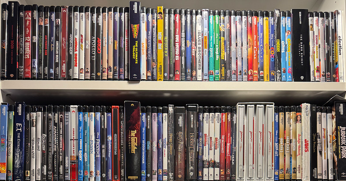 Physical media, Blu-ray movie collection Physical media, Blu-ray movie collection